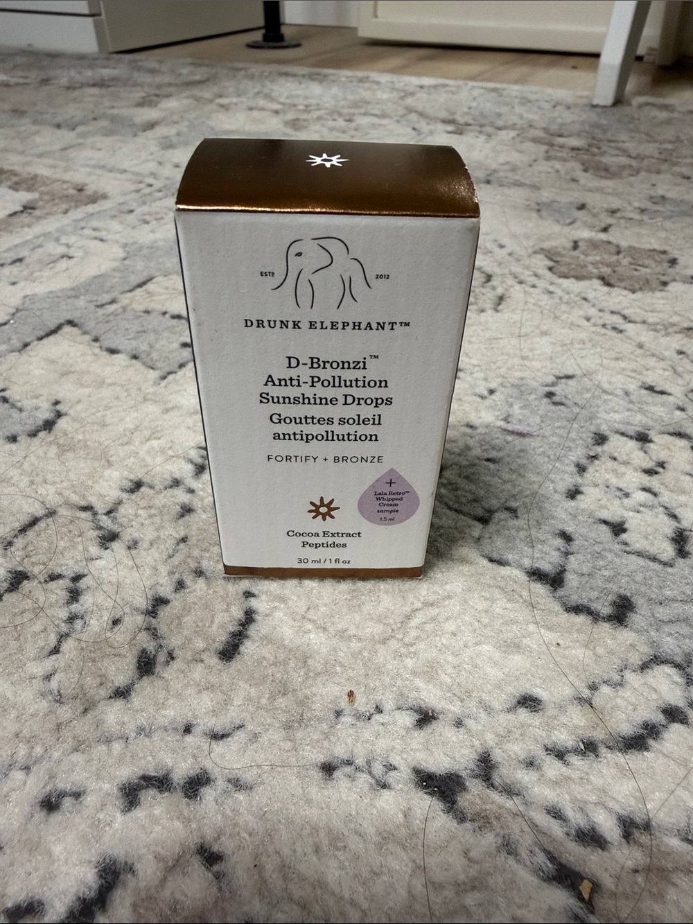 Drunk Elephant D-Bronzi Drops Box in White and Gold